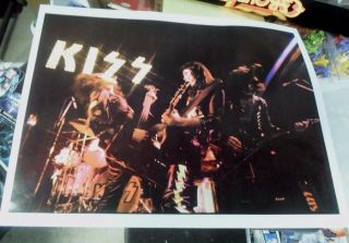 Kiss Vintage Group Shot Carnival Size Gene Shows Tongue Nm Rolled