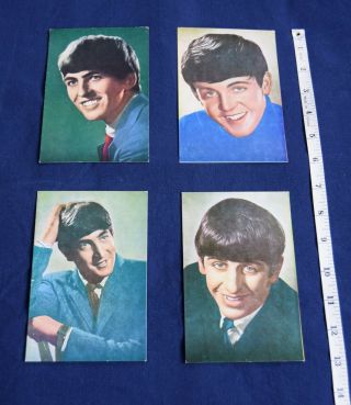 Rare set 4 1963 - 1964 Beatles UK Blackpool Publishers postcards - like calendar 2