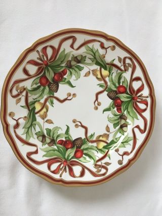 Tiffany Holiday Christmas Ribbon Dinner Plate