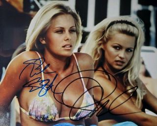 Pamela Anderson & Nicole Eggert 2x Hand Signed 8x10 Photo W/holo Baywatch