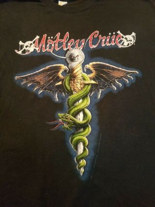 Vintage 1898 Motley Crue “dr.  Feelgood” T - Shirt Band Rock Heavy Metal Concert Xl