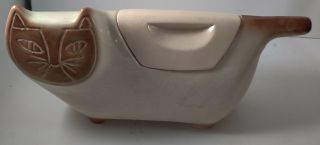 Brush Mccoy Pottery 1967 W41 Stylized Siamese Cat Cookie Jar H919