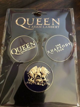 2019 Queen & Adam Lambert Rhapsody Tour Official Pins