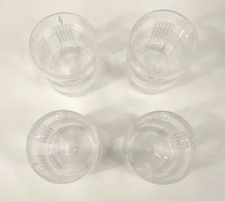 Ralph Lauren Glenplaid Fine Crystal Set of 4 Double Old Fashioned Glasses 7