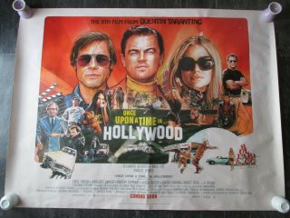 Once Upon A Time In Hollywood Uk Movie Poster Quad Cinema Poster Rare