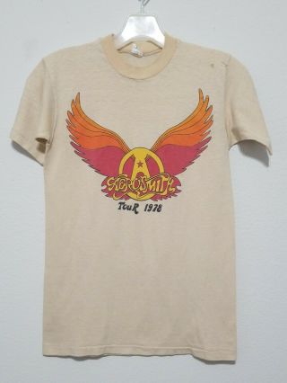 Rare Vintage 1978 Aerosmith Draw The Line Concert Tour T - Shirt Sz S