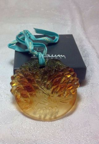 Daum Pine Cone 1992 Pate De Verre Glass Crystal Christmas Ornament De Noel