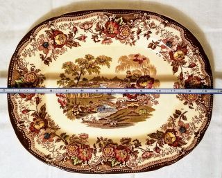 VINTAGE Royal Staffordshire Clarice Cliff TONQUIN Multi Oval Platter 13.  5 