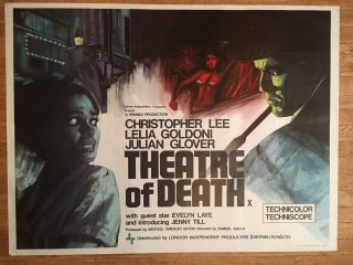 Theatre Of Death British Horror Quad Film Poster 1967 Christopher Lee