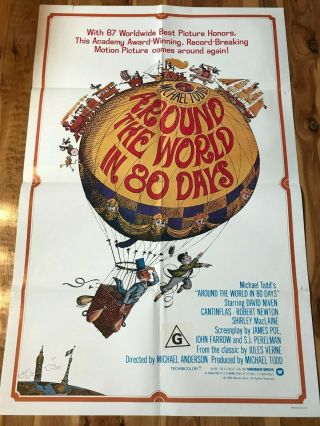 1 - Sheet Poster 27x41: Around The World In 80 Days (rr1980s) David Niven