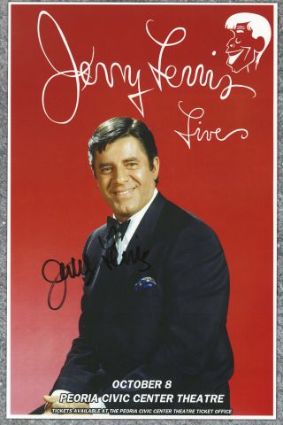 Jerry Lewis Autographed Live Show Poster The Patsy,  The Bellboy