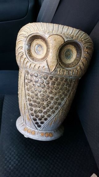 Bitossi Owl Vase - Rosenthal - Netter - Italy Pottery - Signed - Aldo Londi Raymor