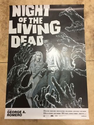 Night Of The Living Dead One Sheet Movie Poster Rerelease Rolled 2017