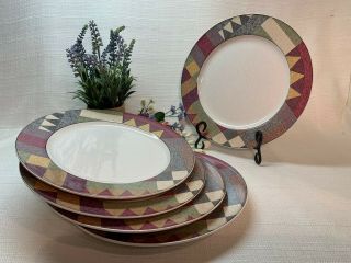 Studio Nova Palm Desert,  Y2216 10 3/4 " Dinner Plates,  Set Of 5,  Very Near