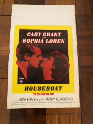 Sophia Loren Cary Grant Houseboat Window Card Size 14x22 Inch Movie Poster 1959