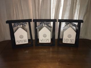 Set Of 3 Rae Dunn Inspired Birdhouse Stands