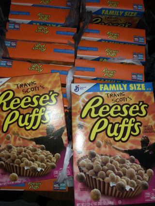 Set of 10 Limited Travis Scott X Reeses Puffs Cereal - 5 Family 5 Regular 2