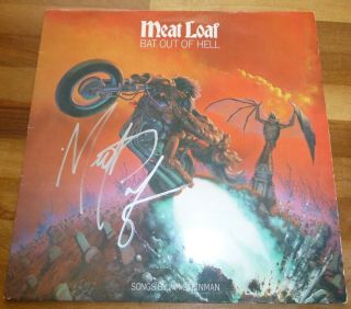 Meatloaf - A Vinyl Disc Cover - Hand Signed By The Meat Man - With & Rare