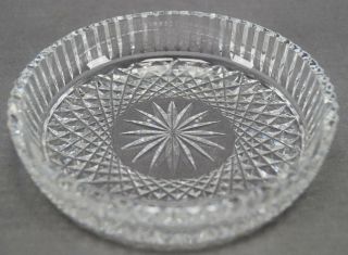 Vintage Signed Waterford Cut Crystal Diamond & Panels Giftware Open Butter Dish