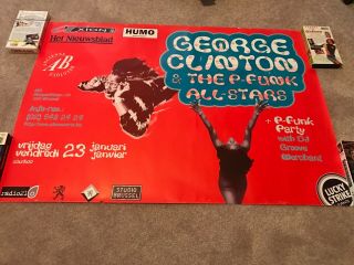 George Clinton Rare Tour Poster Parliament Funkadelic Bootsy Vintage James Brown