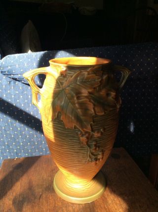 Vintage Roseville Art Pottery Bushberry Pattern Vase