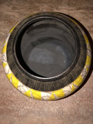 Raku Art Pottery Pot / Vase Signed RB ∐ 5