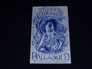 1970 Vintage Iggy Pop & Stooges Card (white) - Palladium Grande Ballroom Detroit