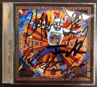Aerosmith Nine Lives Cd Signed Autographed