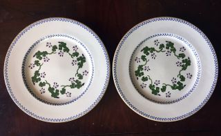 Nicholas Mosse Pottery Dinner Plates (set Of 2) Geranium Pattern Retired Design