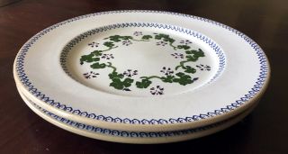 Nicholas Mosse Pottery Dinner Plates (Set of 2) Geranium Pattern Retired Design 2