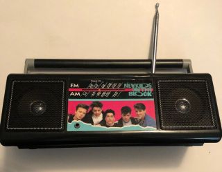 1990 Hasbro Kids On The Block Am/fm Radio Boombox
