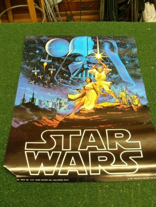 Vintage Star Wars Movie Poster Pin - Up Hilderbrandt 1977 20th Century Fox