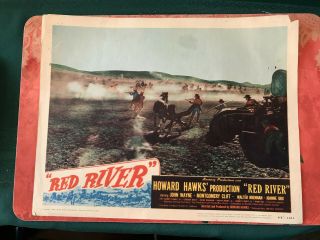 Red River 1948 United Artists 11x14 " Western Wagon Train Cowboys And Indians