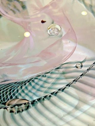 Unusual Signed Studio Art Glass Paperweight