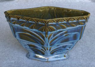 Vintage Fulper Pottery No.  803l Art Deco Pillow Vase 8.  5 " Venetian Blue Ex