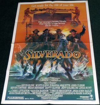 Silverado 1985 1 Sheet Movie Poster Kevin Costner Danny Glover Western