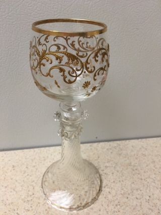 Antique Bohemian Gilded Goblet
