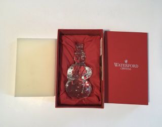 Waterford Crystal Snowman Sculpture Rare Christmas 115115