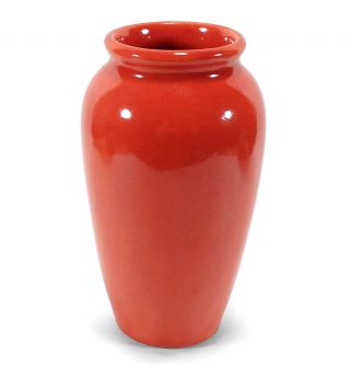 Vintage Orange California Art Pottery Oil Jar Cabinet Vase 6 1/4 Inches Tall