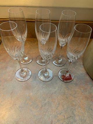 Gorham Romantique Champagne Flutes Nwt Set Of 6
