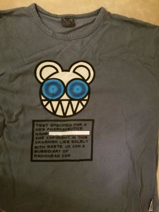 Radiohead Concert T From Kid A Tour Circa 2000.  Never Worn Or Washed Lg