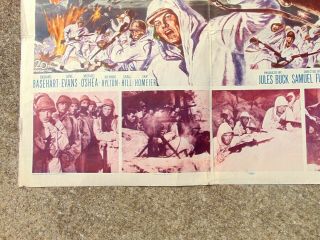rare vintage 1951 movie poster FIXED BAYONETS korea war U.  S.  ARMY 4