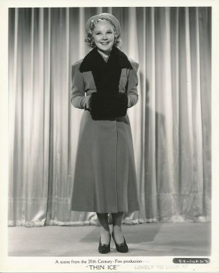 Sonja Henie Vintage 1937 Thin Ice Fox Studio Fashion Portrait Photo