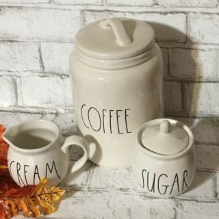 Rae Dunn Coffee Canister Sugar And Cream Set Kitchen Container Storage
