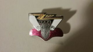 Zz Top 1983 Eliminator Promo Enamel Pin Badge Clearskies Nmnt Rare Vtg Htf