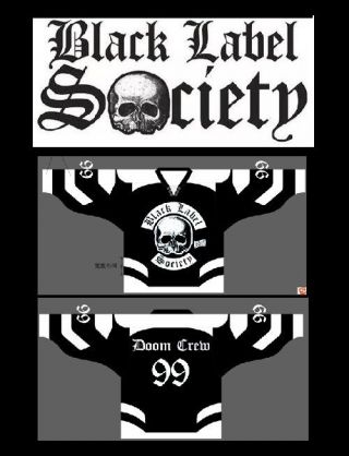 Black Label Society Hockey Jersey Sz 64 4x Xxxxl Bls Zakk Wylde Shirt