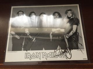 Iron Maiden Rare Fan Club Signed Blaze Bayley Band Photo 1997