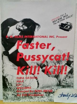 Rare Russ Meyer - Faster Pussycat Kill Kill 1995 Japan Only Book