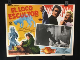 1959 A Bucket Of Blood Horror Comedy Authentic Mexican Lobby Card 16 " X12 "