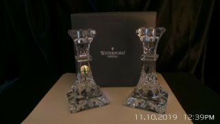 Waterford Crystal Lismore 6 Inch Candlestick Pair -